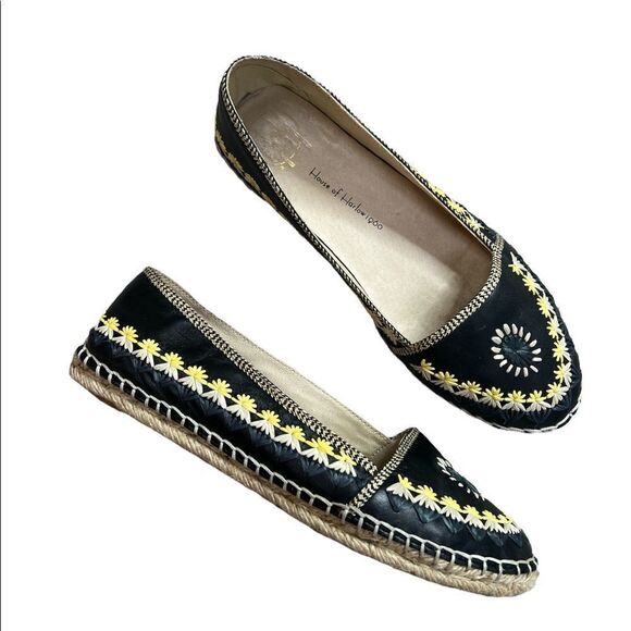 House of Harlow 1960 embroidered espadrilles size 37/ 6.5 - Picture 2 of 7